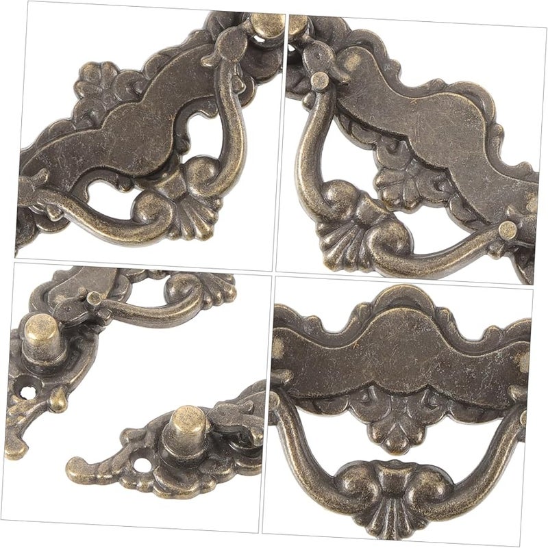 Vintage Antique Metal Cabinet Pull Handles 2 Pcs Black Drawer Handles for Kitchen Wardrobe - Image 3